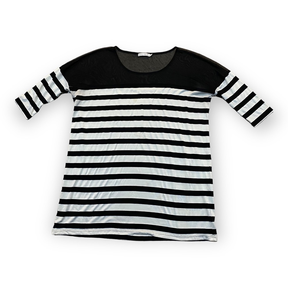 Black & White Striped Top